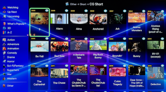 My Media Center app - CG Shorts